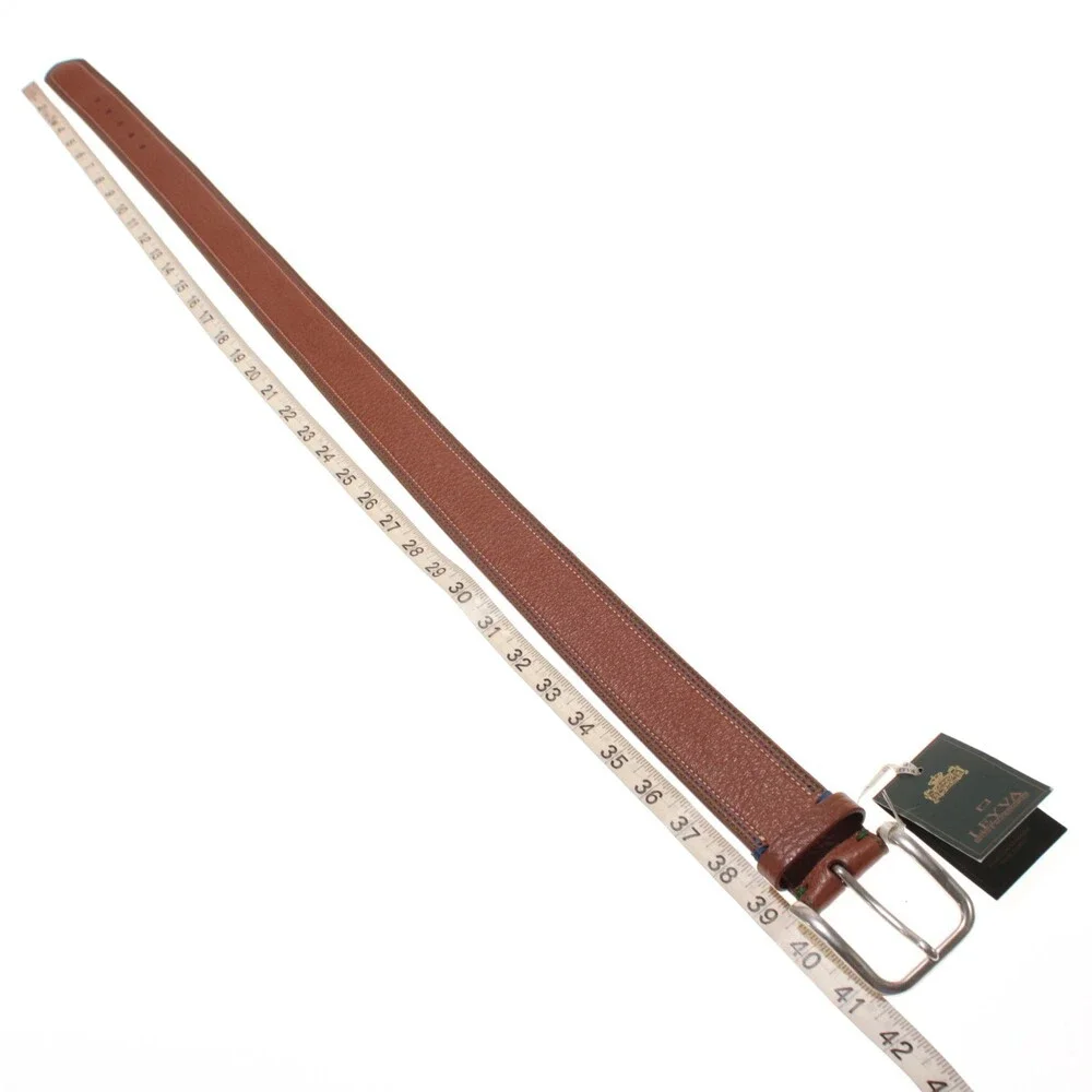 Leyva NWT Classic Belt Size 90 (US 34) in Brown Leather Made in Spain